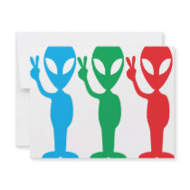 We come in peace personalized invitation