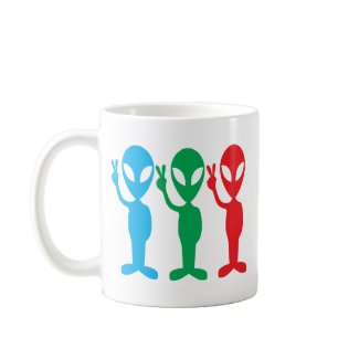 We come in peace mug