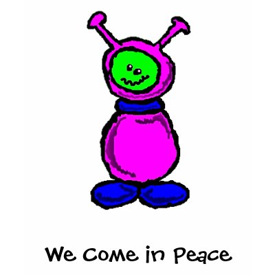 We Come in Peace T-shirts by String_Theory