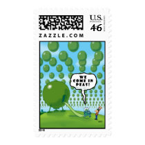 WE COME IN PEAS POSTAGE