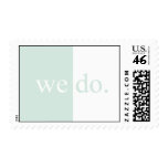 We do in light mint green and white stamps