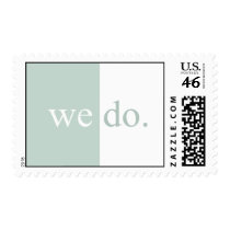 We do in light mint green and white postage stamp