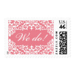 We Do! Pink Damask Postage We Do! Pink Damask Postage