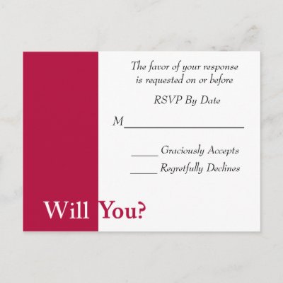 We Do Wedding RSVP Card Post Card by allweddingproducts