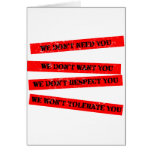 We Don't Need You Card