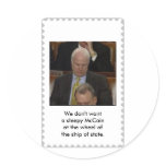 We don't want a sleepy Mcain. Almost a stamp stickers