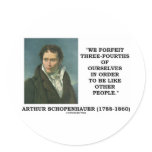 We Forfeit Three-Fourths Of Ourselves To Be Like Round Sticker