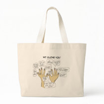 We Glove You Inspiration Cartoon Fingers Bag