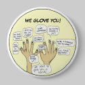 We Glove You Inspiration Cartoon Fingers buttons by zooogle We Glove You Inspiration Cartoon Fingers buttons