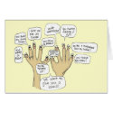 We Glove You Inspiration Cartoon Fingers cards