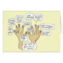 We Glove You Inspiration Cartoon Fingers cards