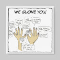 We Glove You Inspiration Cartoon Fingers magnets by zooogle We Glove You Inspiration Cartoon Fingers magnets