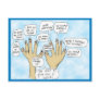 We Glove You Inspiration Cartoon Fingers Post Cards