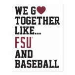 We Go Together Like FSU and Baseball Postcard