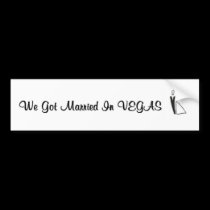 We Got Married in Vegas B&G Logo Bumper Sticker bumper stickers
