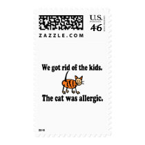 We Got Rid Of The Kids The Cat Was Allergic Postage Stamps