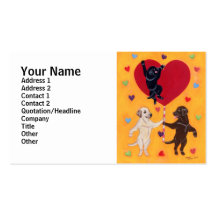 We Have a Big Heart Labradors Painting Business Card Template