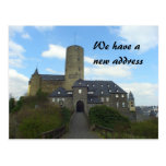 We have a new address - castle cards post card