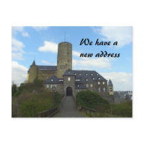 We have a new address - castle cards postcards by Rainmountain We have a new address - castle cards postcards