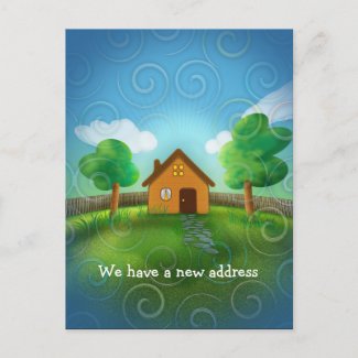 We have a new address - Postcard invitation postcard
