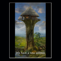 We have a new address - Postcard invitation postcards