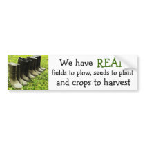 We have a REAL farm! - Gumboots Photo Bumper Sticker