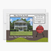 We Have A Yard Moving Announcement invitations