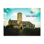 We have moved - castle motive cards postcards