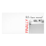 We have moved photo greeting card