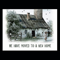We have moved to a new home - Postcard invitation postcards