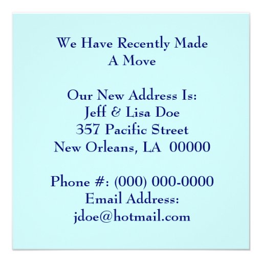 We have Moving Moved Louisiana LA New Orleans move Announcement