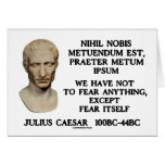 We Have Not To Fear Anything, Except Fear Itself Greeting Cards