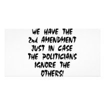 We Have The 2nd Amendment Just In Case Photo Card Template