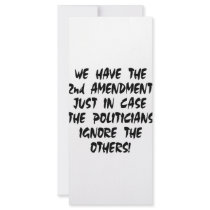 We Have The 2nd Amendment Just In Case rack cards by Mustang_Lady We Have The 2nd Amendment Just In Case rack cards