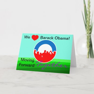 We Heart Barack Obama Vote on 11/06/12 Greeting Card