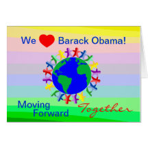We Heart Barack Obama! Vote on 11/06/12 Greeting Cards