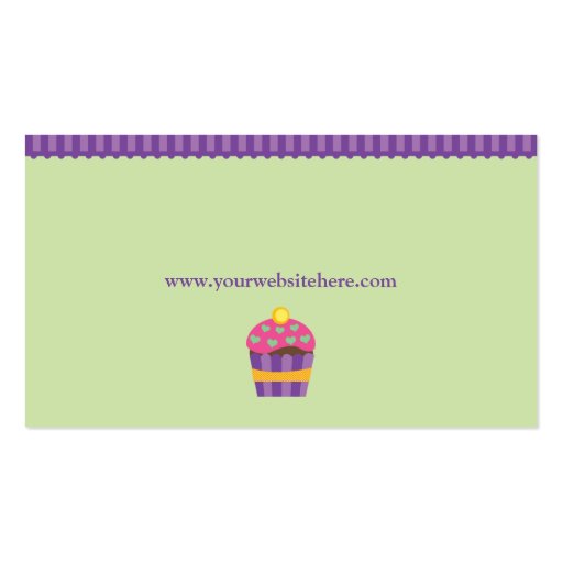 We "Heart" Cupcakes Business Card (back side)