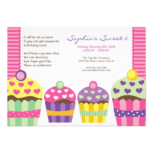 We "Heart" Cupcakes Invitation
