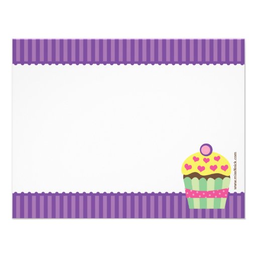 We "Heart" Cupcakes Note Card Custom Invitation