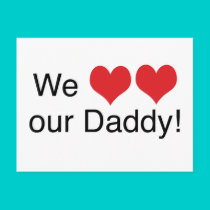 We Heart Daddy postcards by Scrappintwins We Heart Daddy postcards