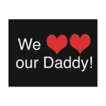We Heart Daddy postcards by Scrappintwins We Heart Daddy postcards