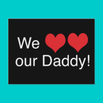 We Heart Daddy postcards by Scrappintwins We Heart Daddy postcards