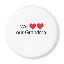 We Heart Grandma magnets by Scrappintwins We Heart Grandma magnets