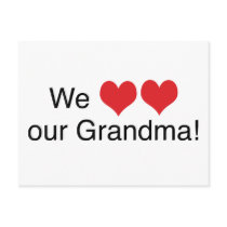We Heart Grandma postcards by Scrappintwins We Heart Grandma postcards