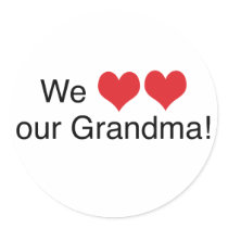 We Heart Grandma Sticker