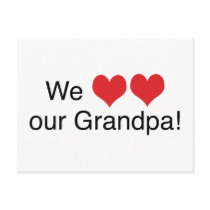 We Heart Grandpa postcards by Scrappintwins We Heart Grandpa postcards
