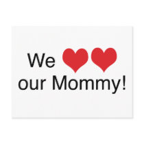 We Heart Mommy postcards by Scrappintwins We Heart Mommy postcards