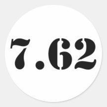 We Love 7.62 Round Stickers