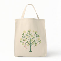 We Love Green Bird llustration Eco Tote bags