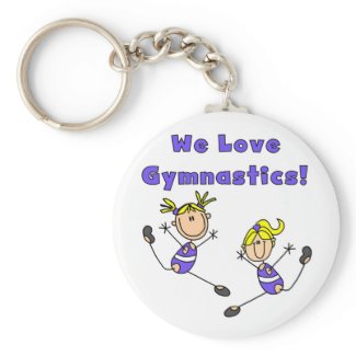 We Love Gymnastics Tshirts and Gifts keychain